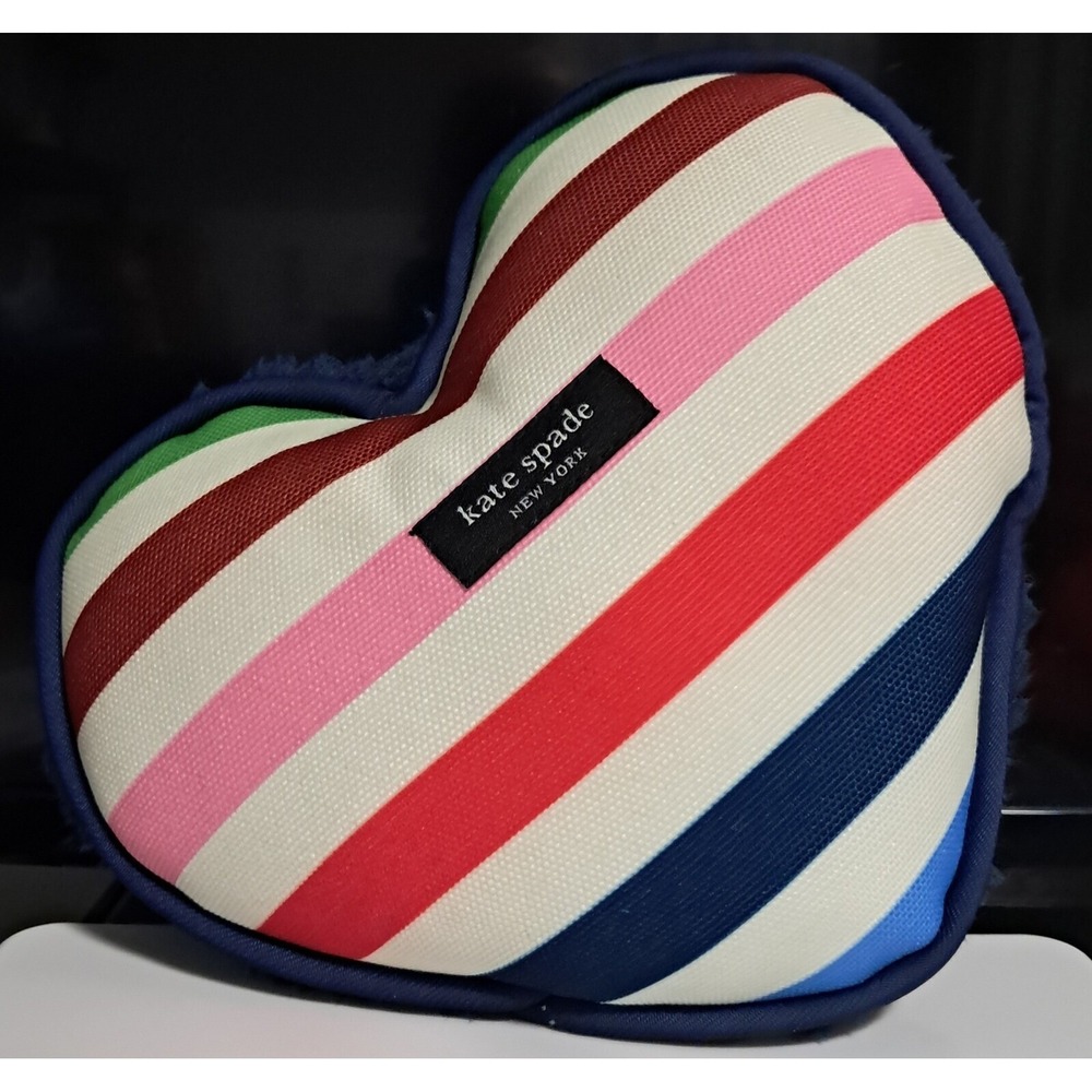 Kate Spade Heart Shaped Striped Dog Squeaky Toy